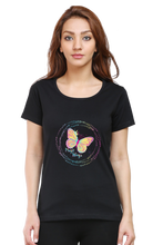 Load image into Gallery viewer, Magic Butterfly Wings - Women&#39;s Round Neck Half Sleeve T-Shirt
