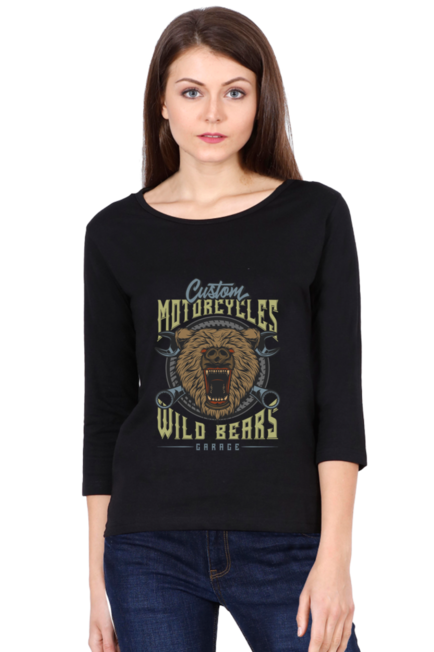 Wild Bears Garage - Women's Round Neck Full Sleeve T-Shirt