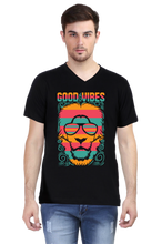 Load image into Gallery viewer, Good Vibes-Men&#39;s V-Neck Half Sleeve T-Shirt
