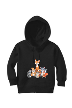 Load image into Gallery viewer, Happy Wild Animals - Kid&#39;s Hooded SweatShirt
