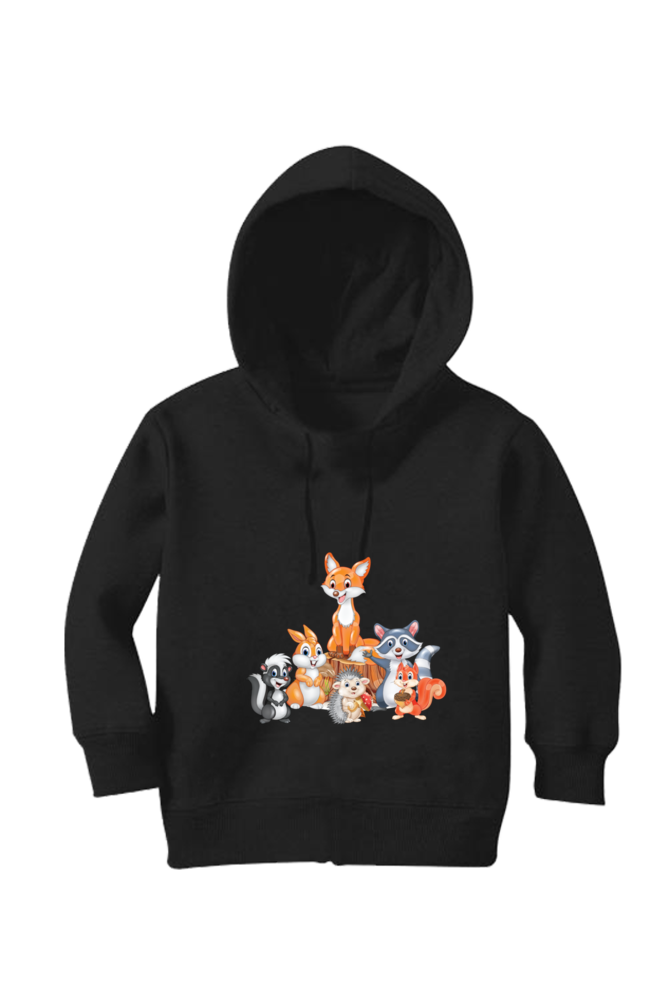 Happy Wild Animals - Kid's Hooded SweatShirt