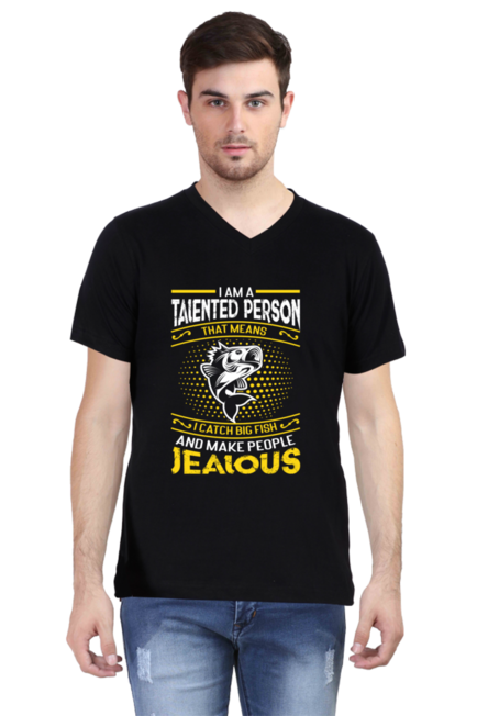 Jealous - Men's V-Neck Half Sleeve T-Shirt