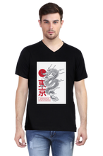 Load image into Gallery viewer, Fighting Dragon - Men&#39;s V-Neck Half Sleeve T-Shirt
