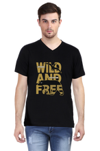 Load image into Gallery viewer, Wild And Free - Men&#39;s V-Neck Half Sleeve T-Shirt
