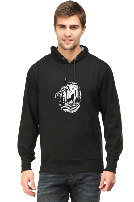 Howling Wolf - Men's Hooded SweatShirt