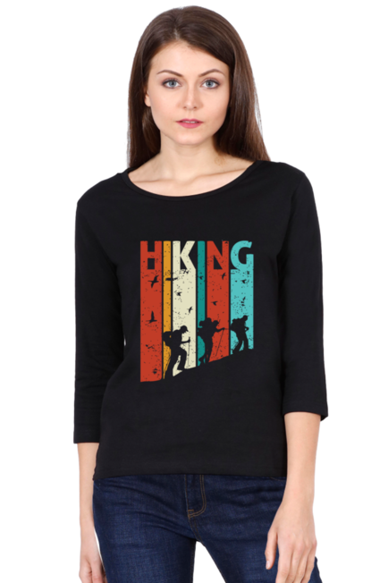 Hiking - Women's Round Neck Full Sleeve T-Shirt