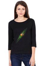 Load image into Gallery viewer, Croc Eye - Women&#39;s Round Neck Full Sleeve T-Shirt
