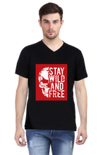 Load image into Gallery viewer, Stay Wild And Free - Men&#39;s V-Neck Half Sleeve T-Shirt
