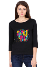 Load image into Gallery viewer, Colourful Fun - Women&#39;s Round Neck Full Sleeve T-Shirt
