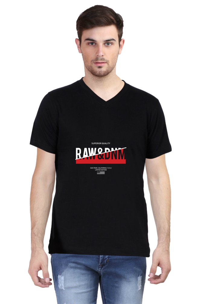 Raw and DNM - Men's V-Neck Half Sleeve T-Shirt