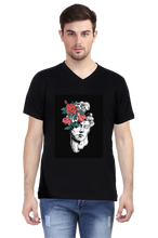 Load image into Gallery viewer, Head Roses - Men&#39;s V-Neck Half Sleeve T-Shirt
