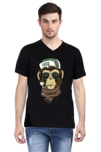 Load image into Gallery viewer, Weed Monkey-Men&#39;s V-Neck Half Sleeve T-Shirt
