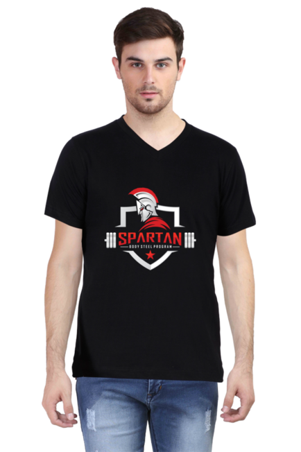 Spartans - Men's V-Neck Half Sleeve T-Shirt