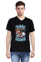 Load image into Gallery viewer, Time Bomb - Men&#39;s V-Neck Half Sleeve T-Shirt
