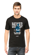 Load image into Gallery viewer, Never Give Up - Men&#39;s Round Neck Half Sleeve T-Shirt
