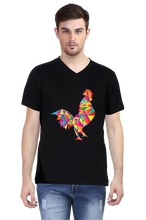 Load image into Gallery viewer, Triangle Rooster - Men&#39;s V-Neck Half Sleeve T-Shirt
