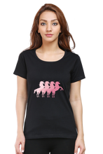 Load image into Gallery viewer, Dancing Unicorn - Women&#39;s Round Neck Half Sleeve T-Shirt
