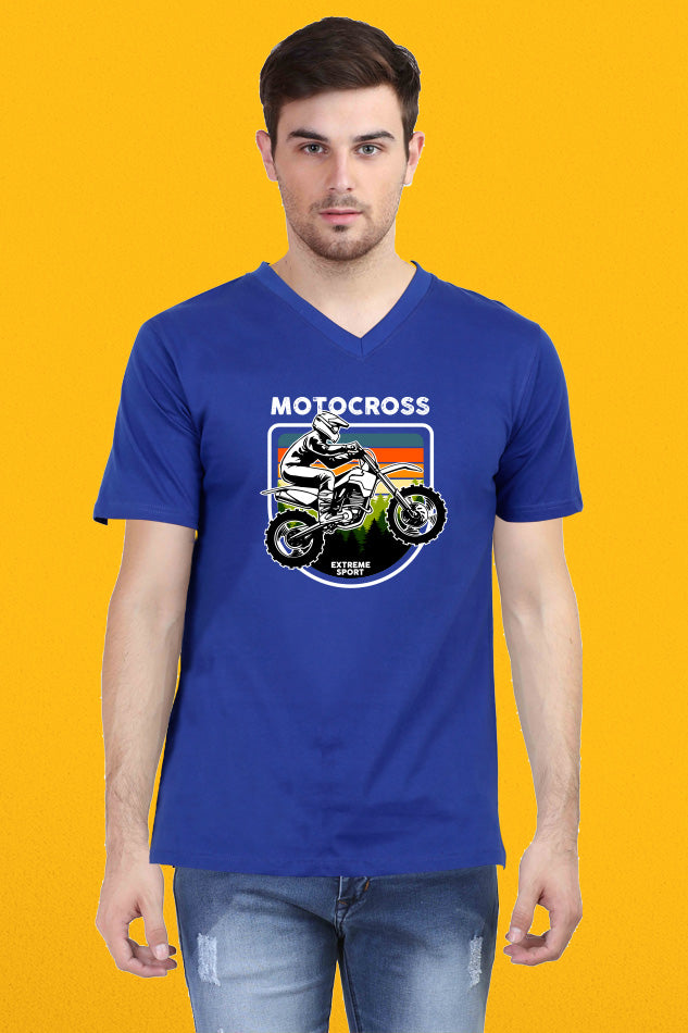 Extreme Enduro Race - Men's V-Neck Half Sleeve T-Shirt