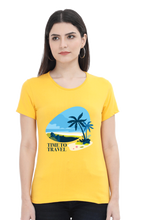 Load image into Gallery viewer, Time to Travel - Women's Round Neck Half Sleeve T-Shirt
