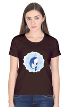 Load image into Gallery viewer, Unicorn Whale - Women&#39;s Round Neck Half Sleeve T-Shirt
