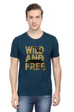 Load image into Gallery viewer, Wild And Free - Men&#39;s Round Neck Half Sleeve T-Shirt
