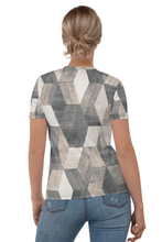 Load image into Gallery viewer, 3D Squares - Women&#39;s All Over Printed Half Sleeve T-Shirt
