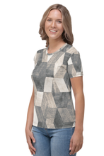 Load image into Gallery viewer, 3D Squares - Women&#39;s All Over Printed Half Sleeve T-Shirt
