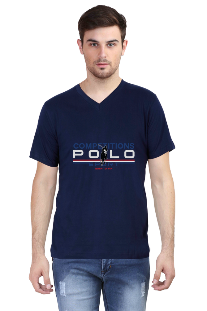 Polo Sport Born to Win - Men's V-Neck Half Sleeve T-Shirt