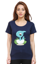 Load image into Gallery viewer, Baby Dinosaur Cute - Women&#39;s Round Neck Half Sleeve T-Shirt
