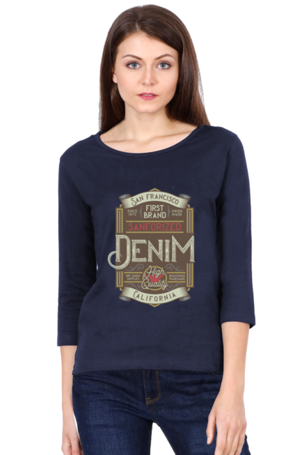 San Francisco Denim - Women's Round Neck Full Sleeve T-Shirt