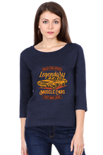 Load image into Gallery viewer, Legendary Muscle Cars - Women&#39;s Round Neck Full Sleeve T-Shirt
