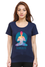 Load image into Gallery viewer, Namaste - Women&#39;s Round Neck Half Sleeve T-Shirt
