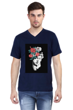 Load image into Gallery viewer, Head Roses - Men&#39;s V-Neck Half Sleeve T-Shirt
