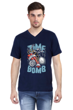 Load image into Gallery viewer, Time Bomb - Men&#39;s V-Neck Half Sleeve T-Shirt
