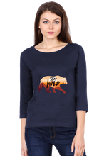 Load image into Gallery viewer, Bear Stay Wild - Women&#39;s Round Neck Full Sleeve T-Shirt
