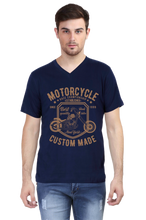 Load image into Gallery viewer, Motorcycle Custom Golden - Men&#39;s V-Neck Half Sleeve T-Shirt
