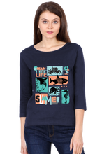 Load image into Gallery viewer, Ocean Life - Women&#39;s Round Neck Full Sleeve T-Shirt
