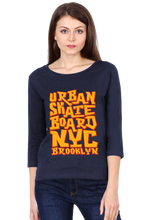 Load image into Gallery viewer, Urban Skate Board NYC - Women&#39;s Round Neck Full Sleeve T-Shirt
