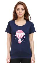 Load image into Gallery viewer, Cute Baby Flying Zebra - Women&#39;s Round Neck Half Sleeve T-Shirt
