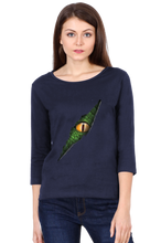 Load image into Gallery viewer, Croc Eye - Women&#39;s Round Neck Full Sleeve T-Shirt
