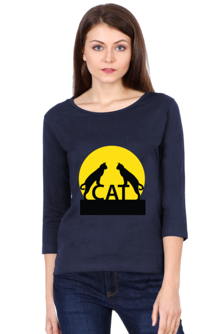 Cats - Women's Round Neck Full Sleeve T-Shirt