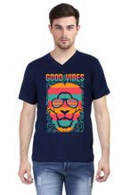 Load image into Gallery viewer, Good Vibes-Men&#39;s V-Neck Half Sleeve T-Shirt
