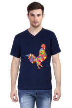 Load image into Gallery viewer, Triangle Rooster - Men&#39;s V-Neck Half Sleeve T-Shirt
