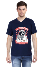 Load image into Gallery viewer, Outer Space Mission - Men&#39;s V-Neck Half Sleeve T-Shirt
