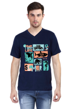 Load image into Gallery viewer, Ocean Life- Men&#39;s V-Neck Half Sleeve T-Shirt
