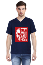 Load image into Gallery viewer, Stay Wild And Free - Men&#39;s V-Neck Half Sleeve T-Shirt
