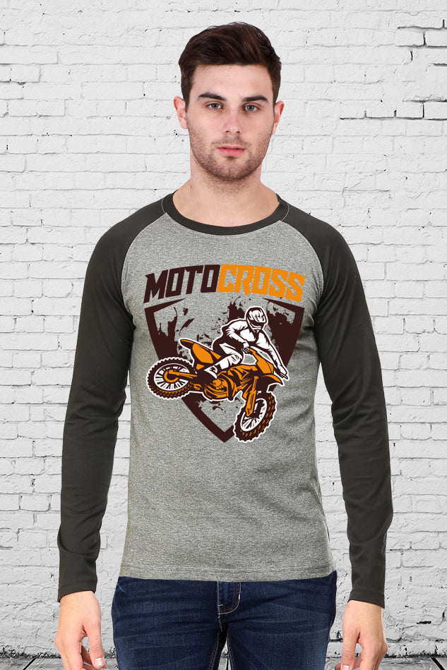 Enduro MotoCross - Men's Raglan Full Sleeve T-Shirt