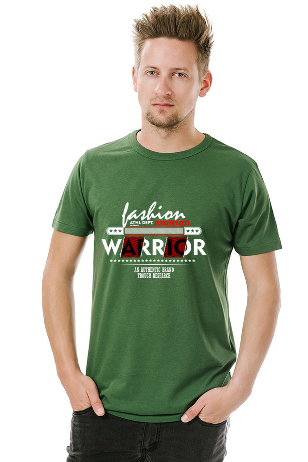 Fashion Warrior Casual - Men's Round Neck Half Sleeve T-Shirt