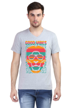 Load image into Gallery viewer, Good Vibes-Men&#39;s V-Neck Half Sleeve T-Shirt
