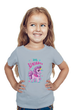 Load image into Gallery viewer, Little Purple Unicorn - Kid's Round Neck Half Sleeve T-Shirt
